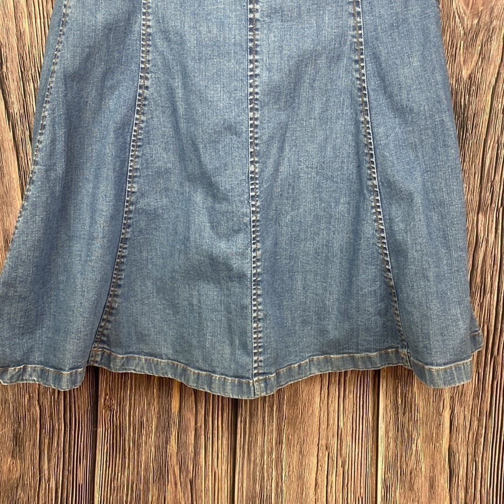 Vintage Collection Long Bell Shaped Denim Skirt- Size Medium - Picture 4 of 10